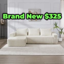 Black , Beige , Gray Color Available New In Box L Shape Sectional Couch 🛋️ 