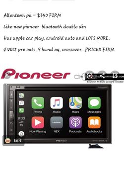Pioneer bluetooth double din with apple car play and android auto