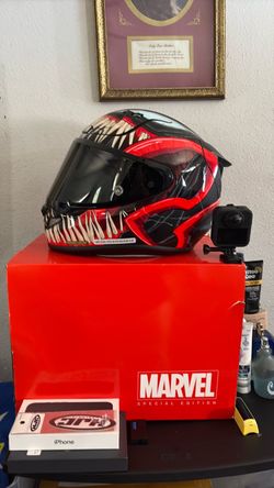 motorcycle helmet and great condition only has a road trip but nothing too big or nothing major venom motorcycle helmet and great condition only has a