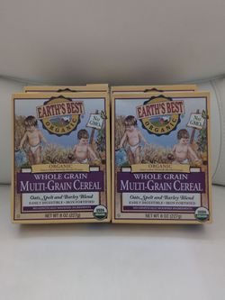 4 Boxes Earth's Best Organic Whole Grain Multi-Grain Cereal