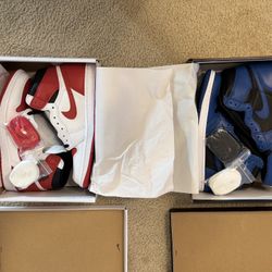 Air Jordan 1 Retro High, Size 9 - Two Pairs Together
