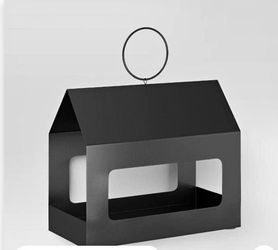 OUTDOOR METAL CHALET BIRD FEEDER .