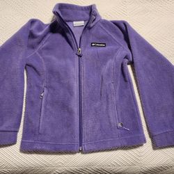 Girl's Columbia Purple Fleece Jacket, Size Small (7-8)