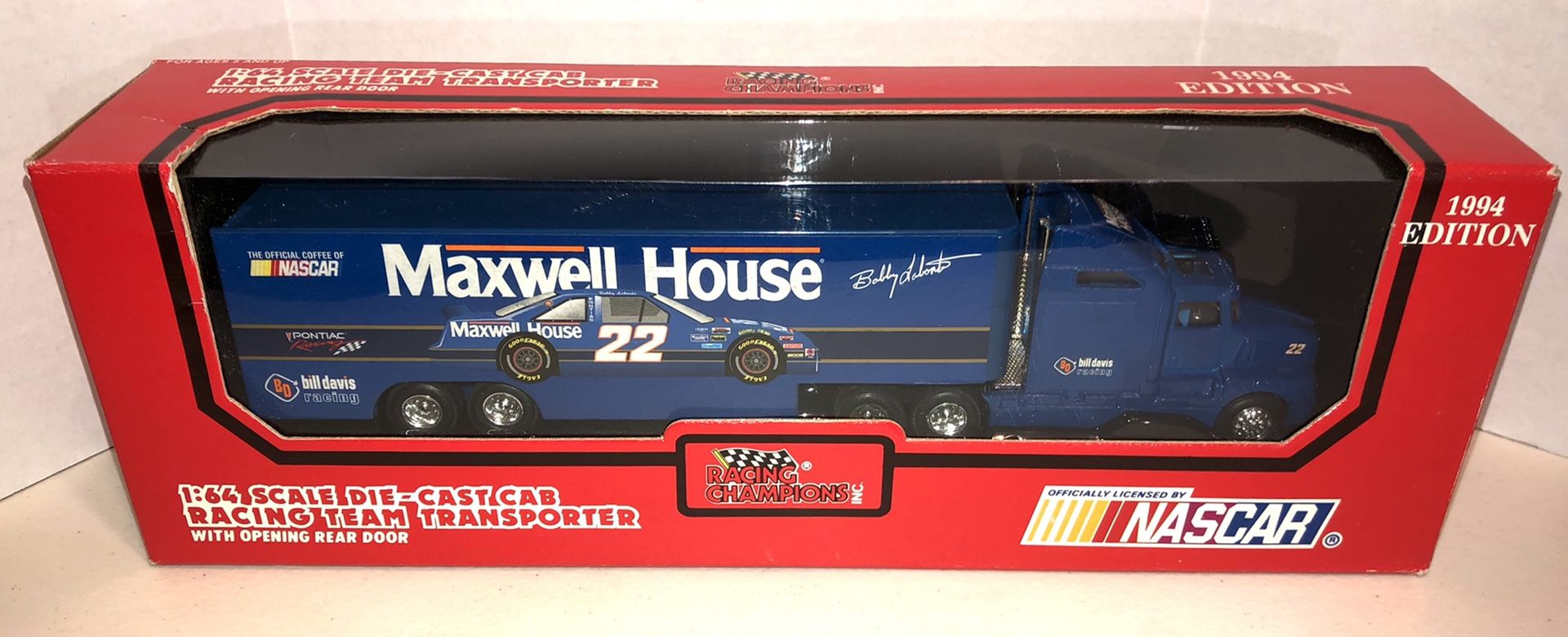 Bobby Labonte #22 Maxwell House NASCAR 1:64 Transporter / Hauler, Racing Champions