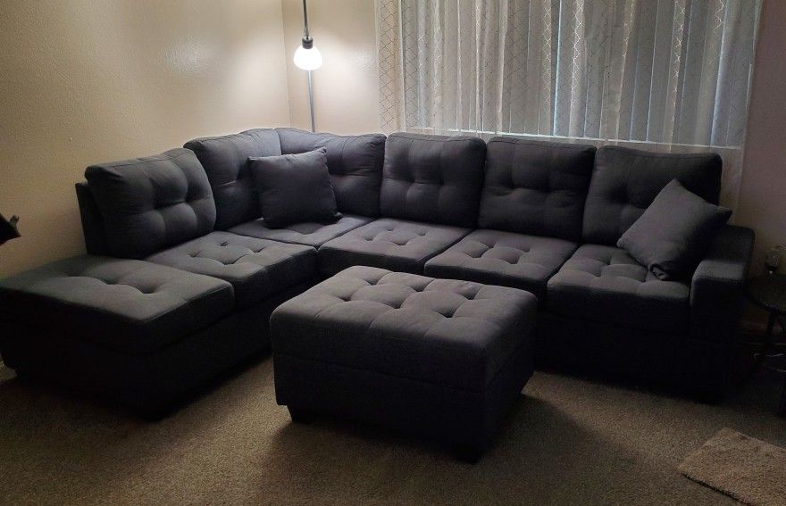Dark Blue Sectional