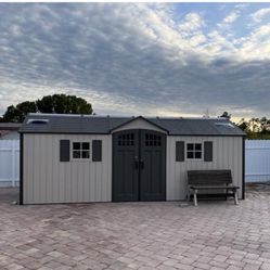 Lifetime 20 ft. x 8 ft. Resin Garden Building Shed