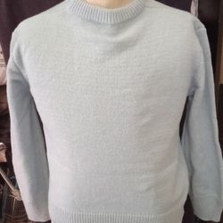 Sky Blue Mock Neck SWEATER SIZE M