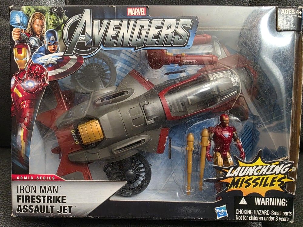 Marvel Avengers - Iron Man - Firestrike Assault Jet - 3.75" Scale - Hasbro - Rare- MISB