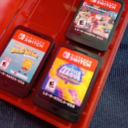 (3) Nintendo Switch Games And Case