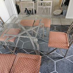 Glass Dining Table Set