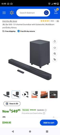 JBL SOUND BAR WITH SUBWOOFER