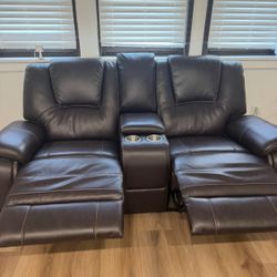 Recliner Leather Sofa 