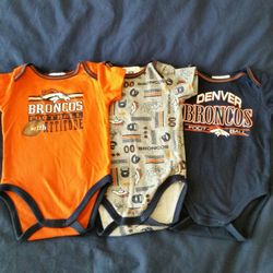 Denver Bronco Onesies 3-6 Month