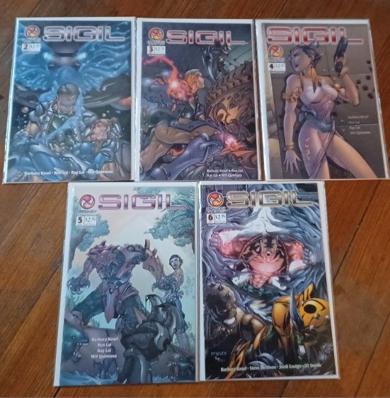 5 Book Lot SIGIL comic Book Series Issue 2 Thru 6 Art Fantasy