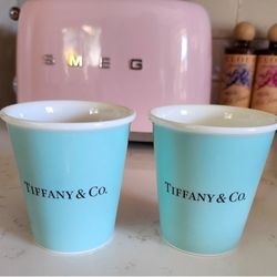 Tiffany & Co Bone China Paper Cups 2 piece