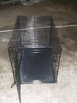 Folding dog crate