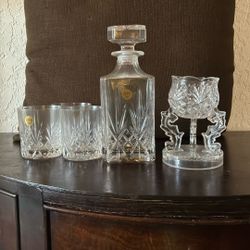Lead Crystals  Wine set Candle 