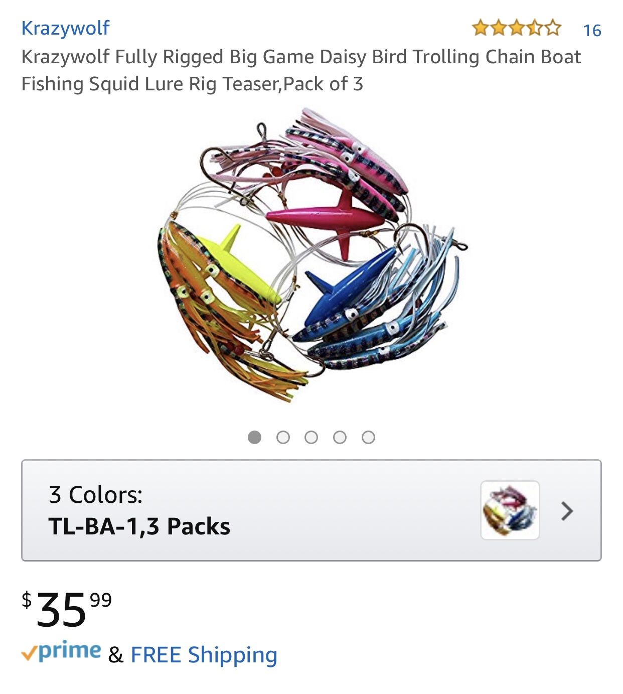 New! 3 pack Krazywolf Lures Pack of 3