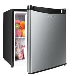 Upstreman Mini Fridge 1.7 Cu Ft Stainless Compact Refrigerator Small Beverage Fridge