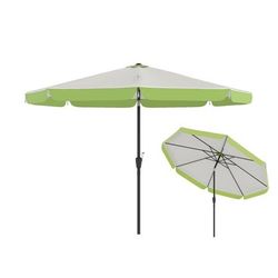 MIDHAM 10-ft Iron Multiple colors/finishes Crank Garden Patio Umbrella(KF510009-01HT-001)
