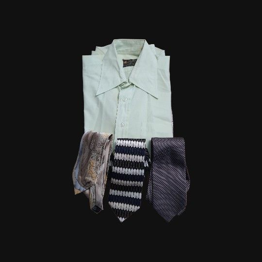 4in 1 Set For Men Collection, Long Sleeve Shirt+3 Tie