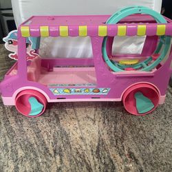 Littlest Pet Shop Treats Truck  Pink No Pets  By Hasbro 2017 EUC.
