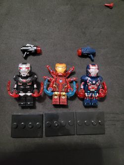 New Iron Man, Iron Patriot, and War Machine mini figure set