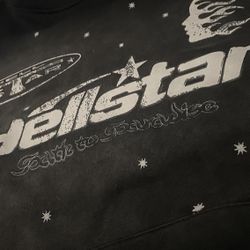 Hellstar “Racer Path to Paradise” Hoodie – Black & White (Small)