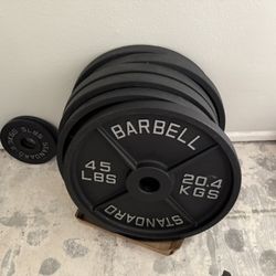 New In Box: Weights, Plates, Bumper Plates, Bars, Bench, Clips, Triceps Straps, Etc. 