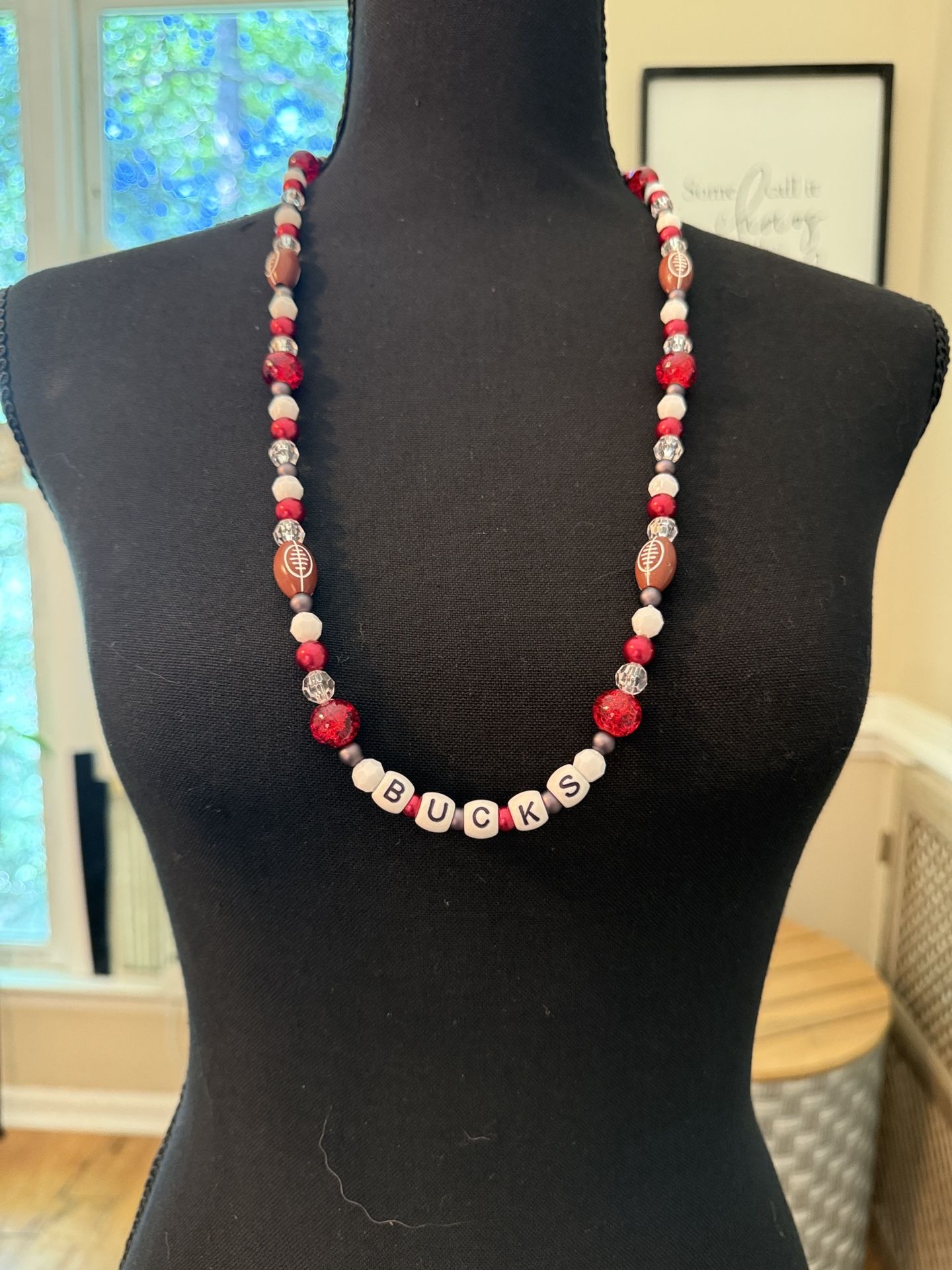 Ohio state buckeye Necklace
