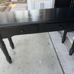 Beautiful Black Wood Hall Entry Table 49 X 18 X 32