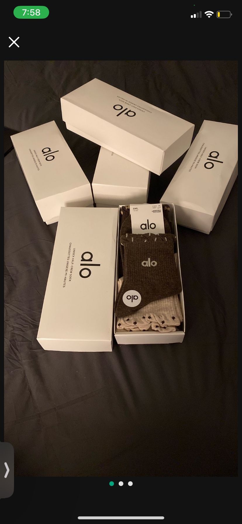 Alo Unisex Half-Crew Sock Box