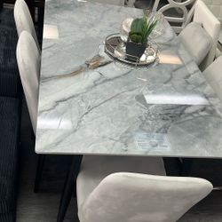 Cemedor 7 Pc .Mesa De Piedra  Precio Final $599 😱