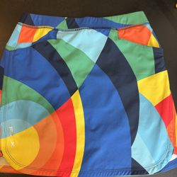 RLX Ralph Lauren Aim performance golf skort  Colorful Geometric Size XS LIKE NEW 