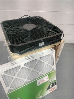 Lasko Jobsite Air Filter Dust Collector 20 in. 3 Speed Air Circulating Box Fan 1820 CFM