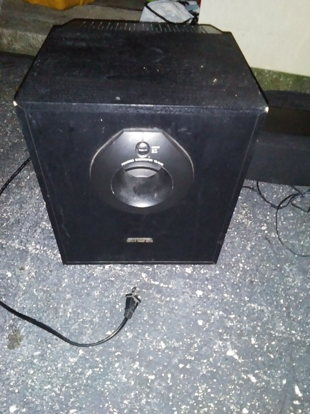 Powered sub with. Sepatate center speaker