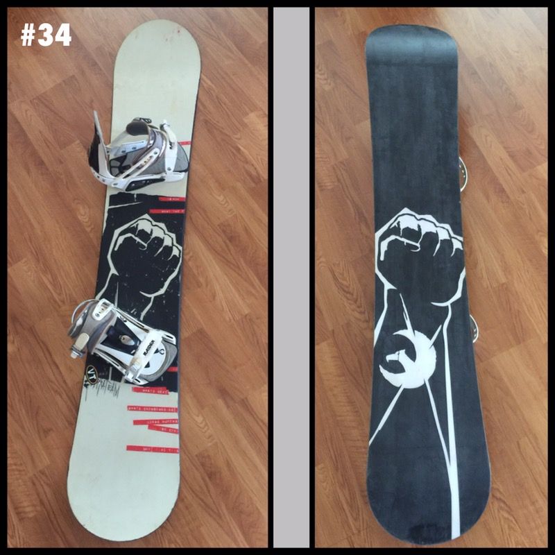 NITRO Lukas Huffman 160cm snowboard with Raiden Blackhawk bindings
