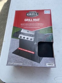 Expert Grill Grill Mat, 3 ft. x 4 ft., Under-Grill, Black