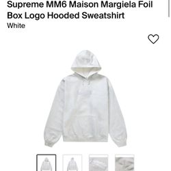 Supreme MM6 Maison Margiela Foil Box Logo Hooded Sweatshirt 