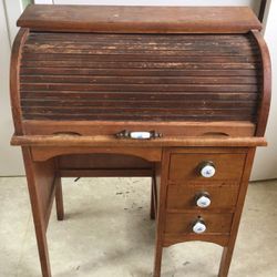 Antique Mini Roll Up Desk