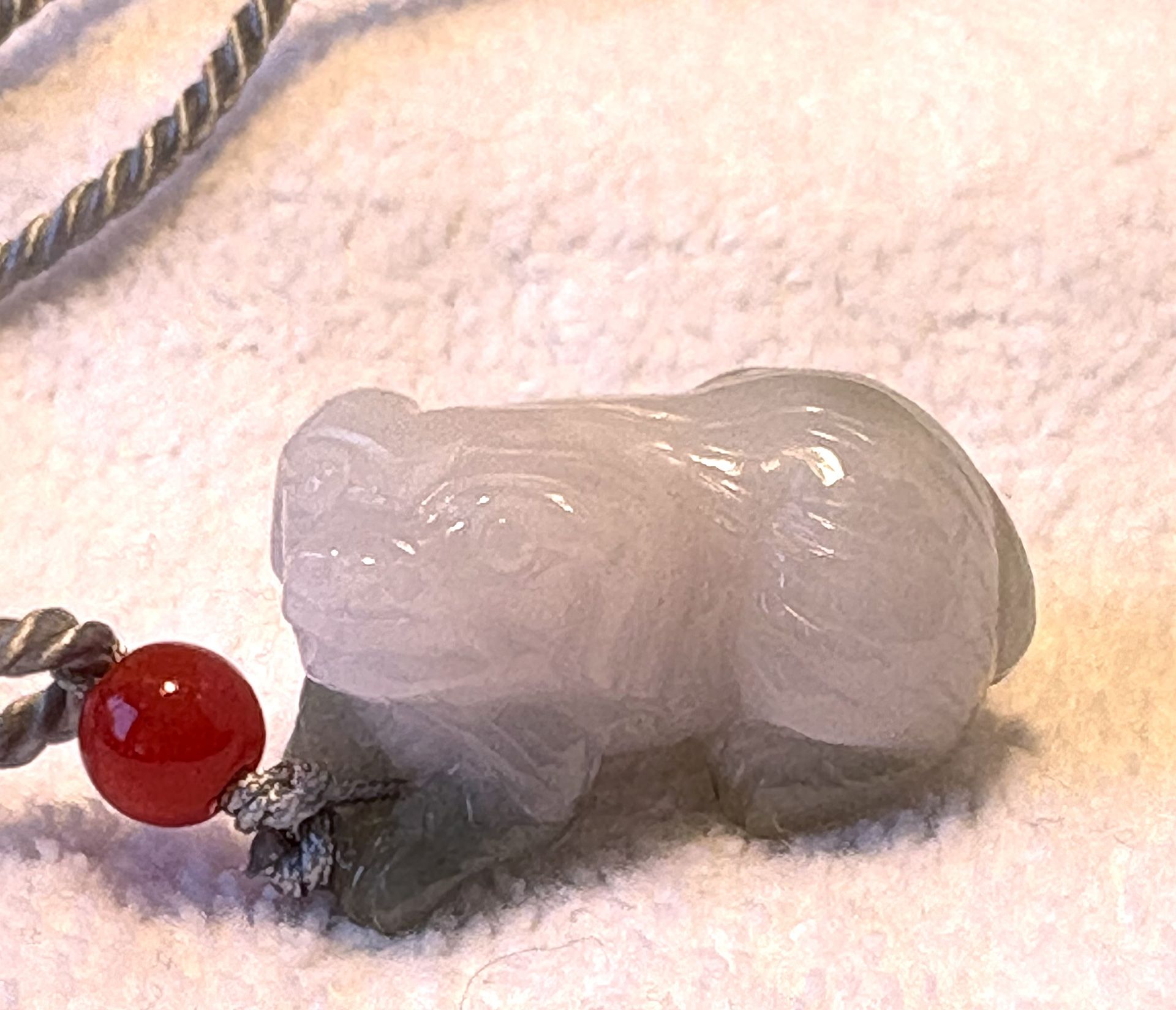 CHINESE ZODIAC DOG PENDANT Adj Cord NECKLACE 14.31g 0139