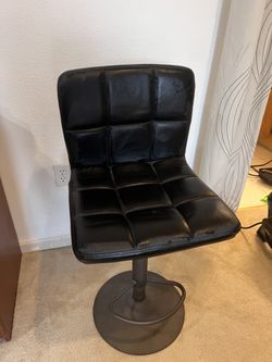 Height Adjustable Faux Leather Chair
