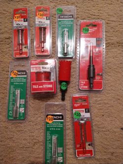 New Tile Drilling Bits All Included for  $50