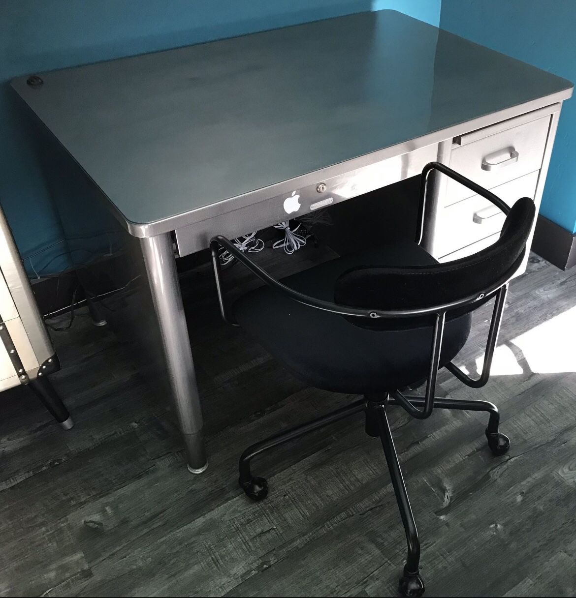 Vintage McDowell And Craig Steel Tanker Desk Table