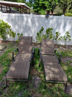 Set of 2 Furniture Patio Chaise Lounge