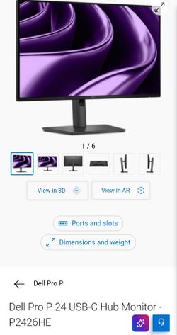 Dell Pro P 24 USB-C Hub Monitor