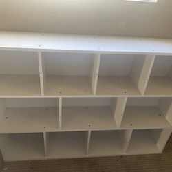 White 8-Cube & 3- Rectangle Storage Organizer – 42” Wide