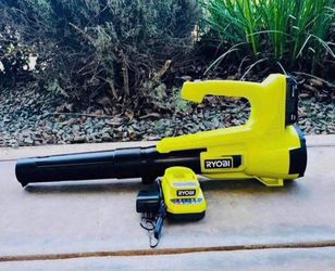 RYOBI ONE+ 18V 90 MPH 250 CFM Cordless Battery Leaf Blower + 2.0 Ah Battery and Charger New