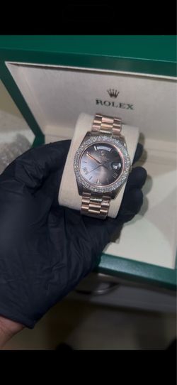 Rose Gold Day-Date with Iced Bezel