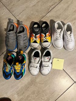 Lot of 5 Kids Sneakers Nike Converse Puma